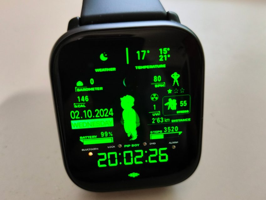 Amazfit Active running pip boy watchface